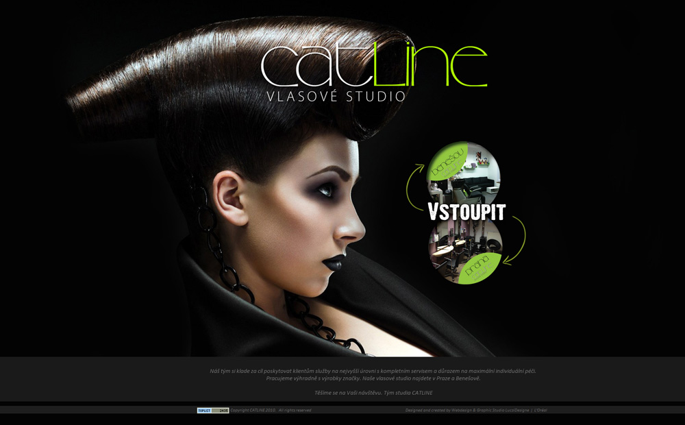 Webové stránky vlasové studio CATLINE